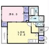 ジュネス松陰 1LDKの間取り