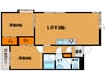 マンションリヴァーサイド 2LDKの間取り