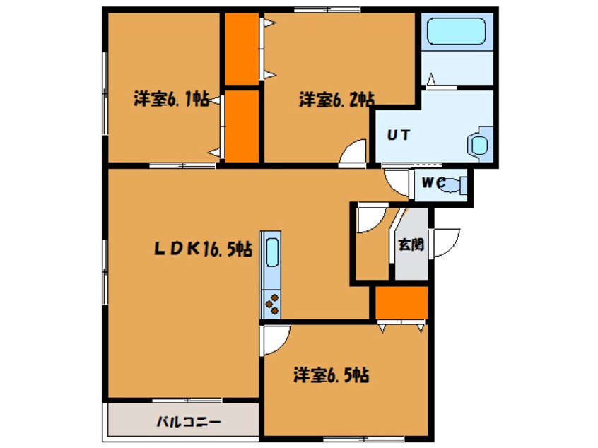 間取図 セゾンクレールＡｏｙａｇｉⅠ