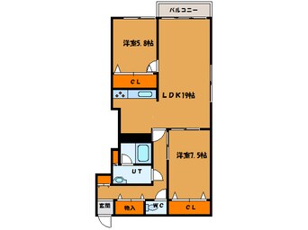 間取図 プロシード五稜郭