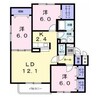 キャトルセゾンＢ 3LDKの間取り