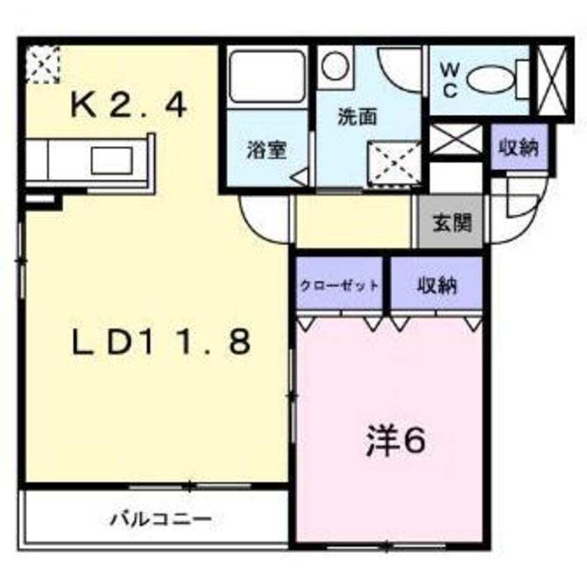 間取図 ジェルメ大手町２号棟