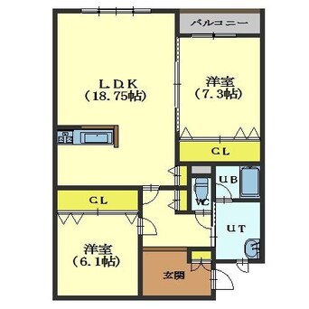 間取図 セピア七重浜Ⅱ