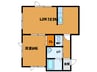 リヴェール参番館 1LDKの間取り