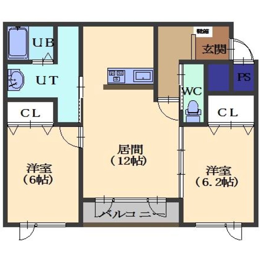 間取図 アンビション白鳥Ⅱ