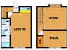 深堀町メゾネット 2LDKの間取り