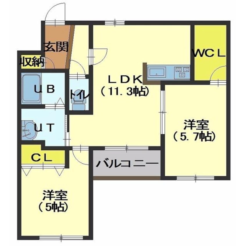 間取図 グランソレーユⅡ