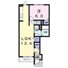 メゾンＫＴ５号館 1LDKの間取り
