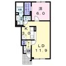 Ｃａｓａいちい 1LDKの間取り
