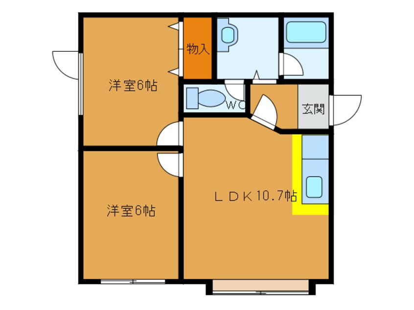 間取図 ビューハイツパートⅠ