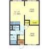 フローラ青柳 2DKの間取り