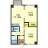 フローラ青柳 2DKの間取り