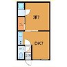 イズミハイツ 1DKの間取り