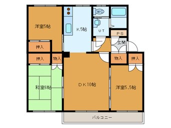 間取図 テレパレス函館柳