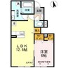 D-room七重浜 1LDKの間取り