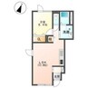 リアンコート 1LDKの間取り
