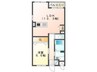 Villa Yayoi 1LDKの間取り