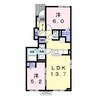 メゾン五稜郭１番館 2LDKの間取り