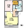 D-room湯川 1LDKの間取り