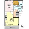 D-room湯川 1LDKの間取り