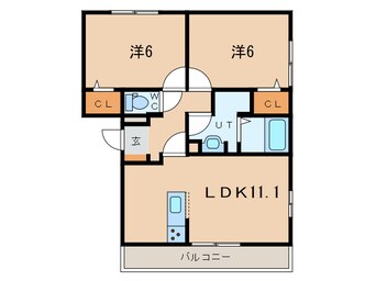 間取図 D-room湯川