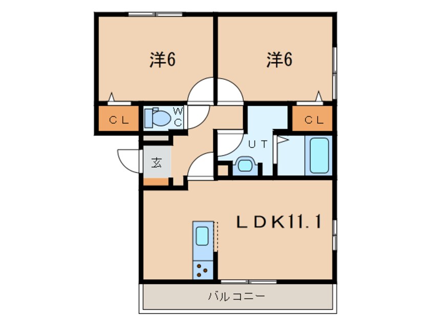 間取図 D-room湯川