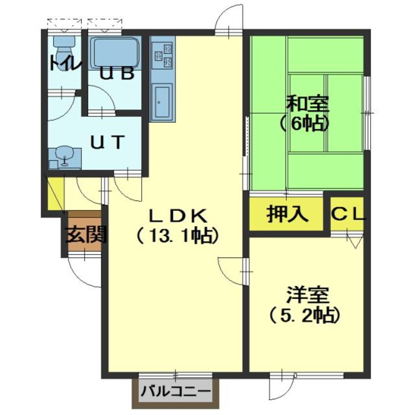 間取図 コーポイシトヤ