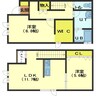 ラトゥール本町 2LDKの間取り