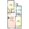 NEW PIAZZA西桔梗 2LDKの間取り