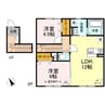 グリーンリーフ山の手 2LDKの間取り