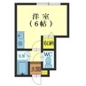 コーポラス上野 1Rの間取り