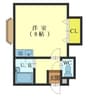 コーポラス上野 1Rの間取り