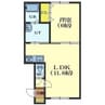クローバーライフ昭和 1LDKの間取り