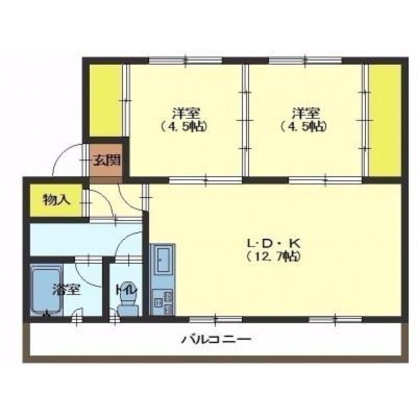 間取図 ユートピア川原2号館