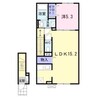 ブリーズガーデン3号館 1LDKの間取り