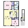 ナチュラルガーデンハウス 2LDKの間取り