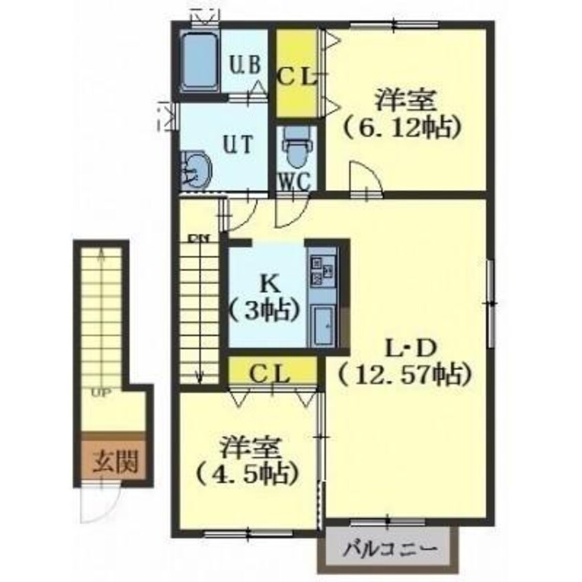 間取図 Clair SharmB（クレールシャルムB）