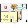 サンモール桔梗 1LDKの間取り
