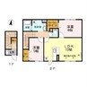 サンモール桔梗 1LDKの間取り