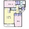 アバンツァート追分Ⅲ 2LDKの間取り