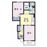 カルム1番館 2Kの間取り