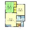 ハイツフジ 2DKの間取り