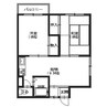 ホワイトハイツD 2DKの間取り