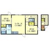メゾンジャンティⅢ 2LDKの間取り