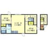 メゾンジャンティⅢ 2LDKの間取り