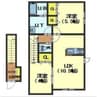 リュミエールⅣ 2LDKの間取り