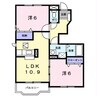 サンリット東山 2LDKの間取り