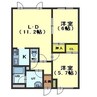 シムⅡ 2LDKの間取り