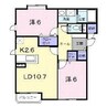 エミネンス 2LDKの間取り