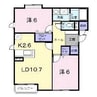 エミネンス 2LDKの間取り
